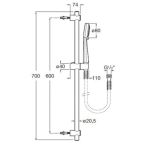 Roca Atlas 龍頭套裝 D2: 2+4+5 (鍍鉻色) (5A3D90C0N+5A0290C0N+5B1D03C0G)